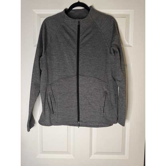 Puma Jackets & Blazers - Puma Cloudspun Golf Zip Up Jacket Large Gray Embroidered Rainbow Back